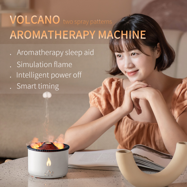 360ML Flame Humidifier Essential Oil Volcano Aroma Diffuser